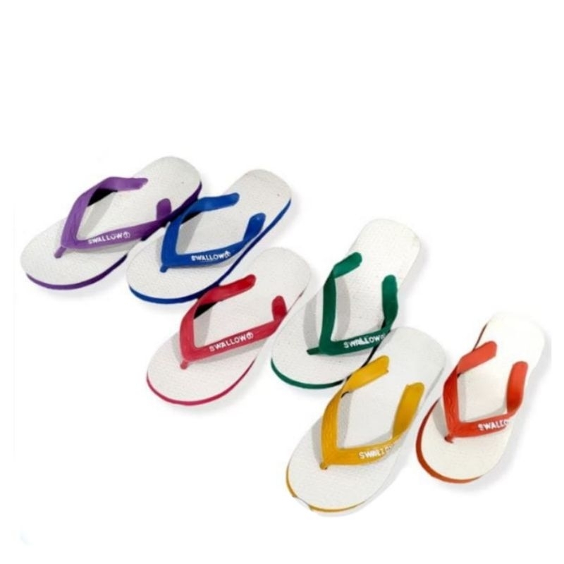 Sandal Jepit Rumah Pearl Swallow Putih Oranye Biru Hijau Merah Ungu Kuning