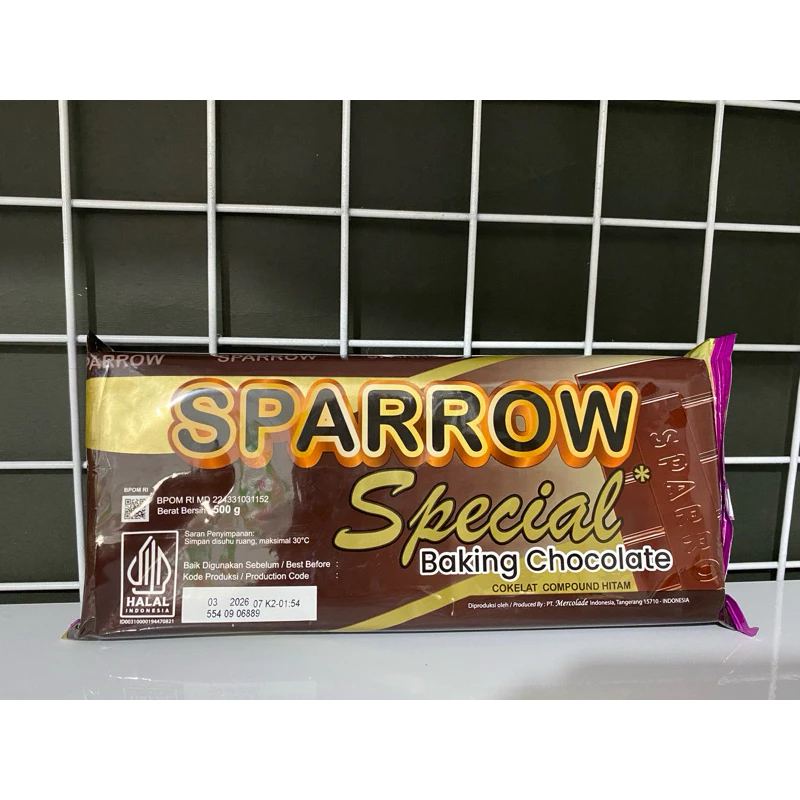 

Sparrow Dark Chocolate Compound 500gr – Coklat Block Baking (Citra Rasa)