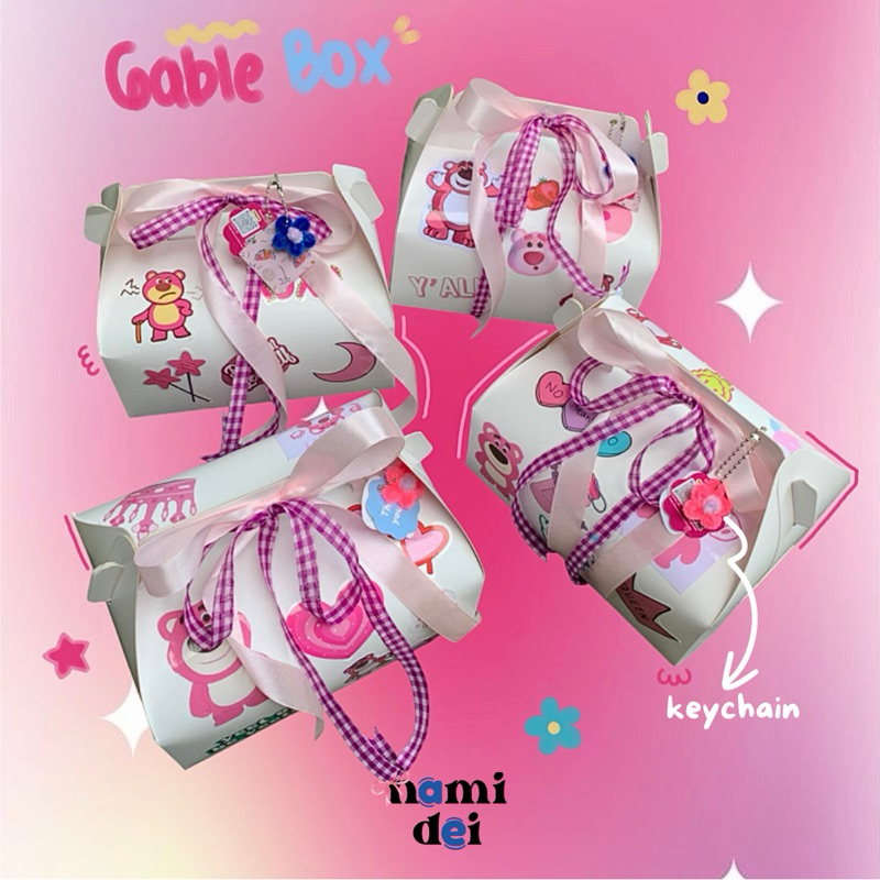 

[ READY STOCK ] Gable box Aesthetic | Box Hampers | Kado Ulang tahun | Box Aesthetic | Hampers Ulang Tahun