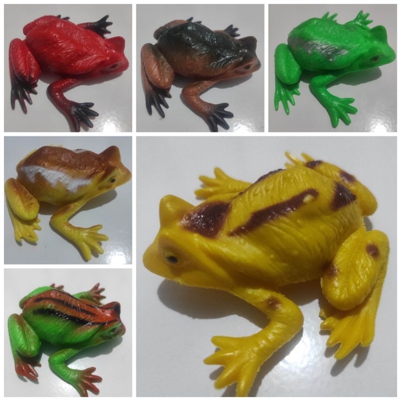 Figure Mainan Miniatur Katak Kodok Karet Prank Frog Toys Random FrogB
