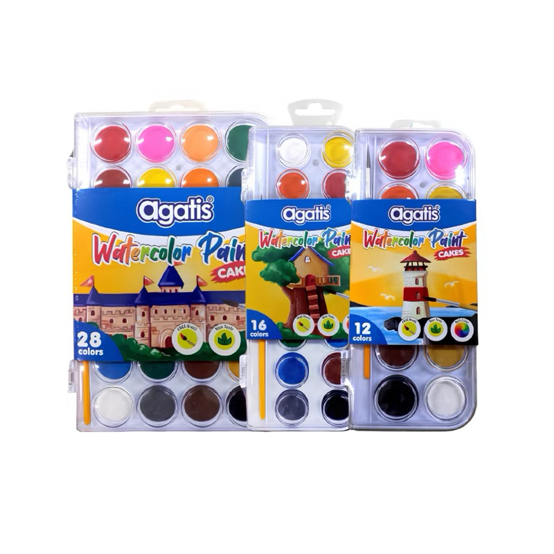 

Agatis Eco Watercolor Paint Cake / Cat Air 12/16/28 Warna