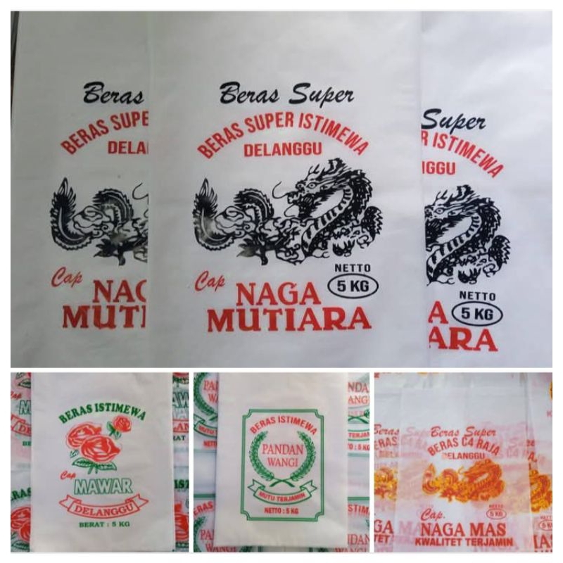 PLASTIK BERAS SABLON  5 KG TERMURAH