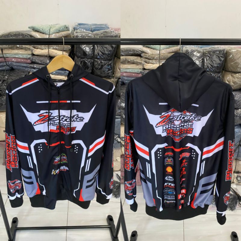 PIONERR RACING - jaket racing - jaket2stroke - jaket motor - jaket racing 2stroke full printing unis