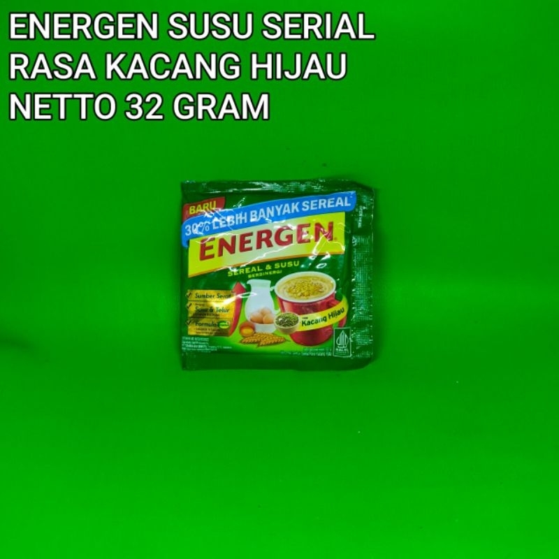 

SUSU SEREAL ENERGEN ECER PER SACHET 32 GRAM MINUMAN SERBUK INSTAN BERGIZI DAN SEHAT