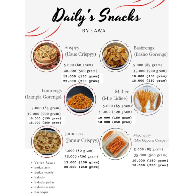 

aneka camilan by awa serba 5000 (80-85 gram)