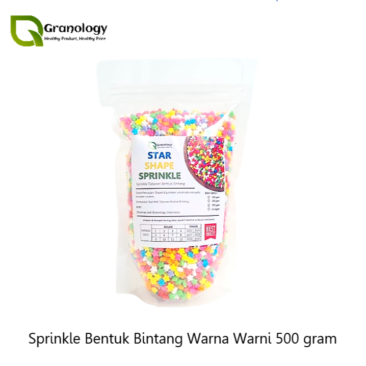 

Sprinkle Bentuk Bintang / Star Sprinkle (500 gram) by Granology