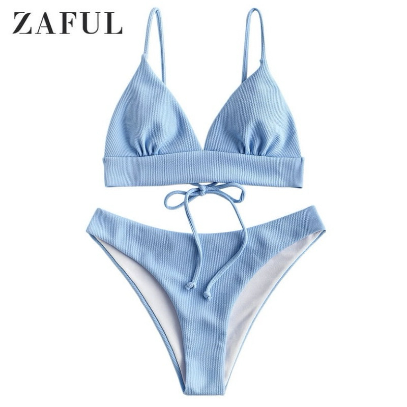 𝙉𝙀𝙒 Zaful Baby Blue Bikini Top Only Inner Pakaian Dalam Wanita