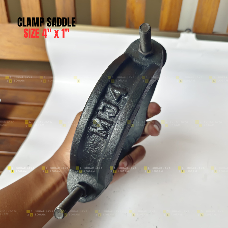 Klem Sadel / Clamp Saddle 4" x 1" ( 4 inch x 1 inch ) 4 x 1 | Suhar Jaya Logam