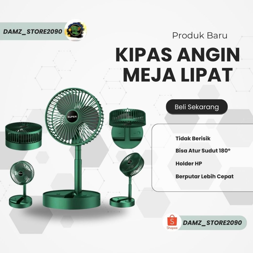 Kipas Angin SQRS Portable Lipat Mini Kipas Angin Colokan USB Super Kencang || Kipas Angin Meja Putar