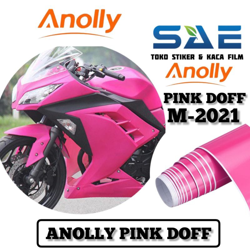 Sticker Skotlet Motor Pink Merah Muda Doff Lebar 50 Cm