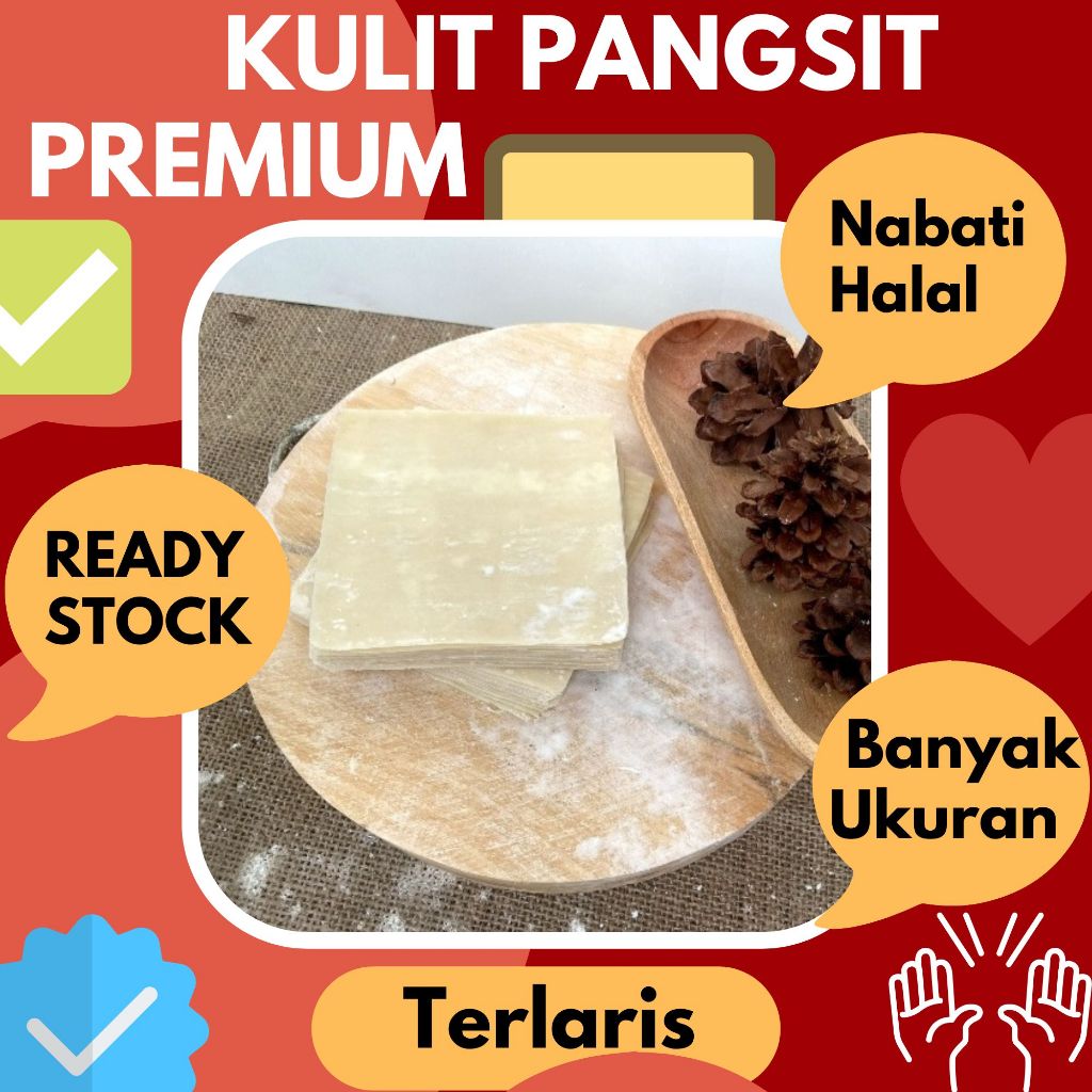 

KULIT PANGSIT PUTIH PREMIUM KOTAK MULAI 5K GYOZA DUMPLING WRAPPER DIMSUM SIOMAY REBUS DAN GORENG ISI 50 LEMBAR - instan siap pakai enak tipis halal serta lentur banyak pilihan ukuran 6cm 7cm 8cm 9cm 10cm produk terlaris dari ALIMA Food