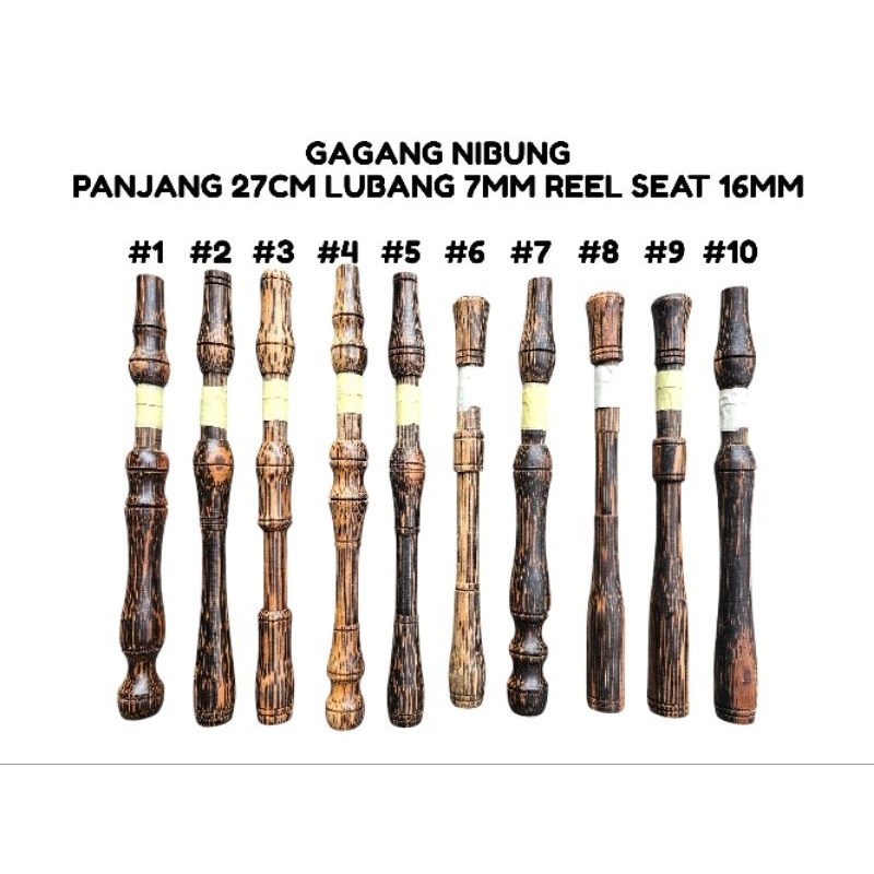 Gagang Joran Pancing Udang Kayu Nibung