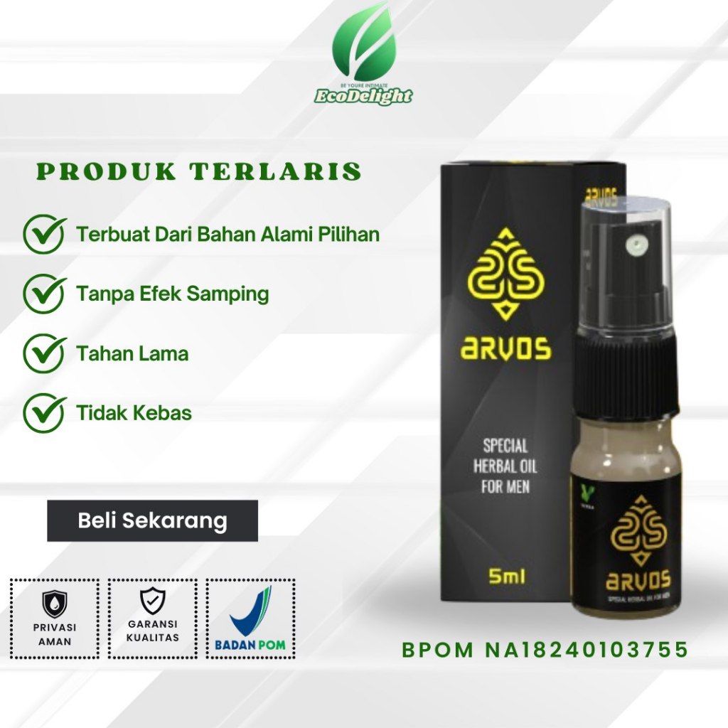 ARVOS Gold Spray tahan lama tanpa kebas BPOM kuat dan tahan lama original ajasi Edjakulasimu Origina