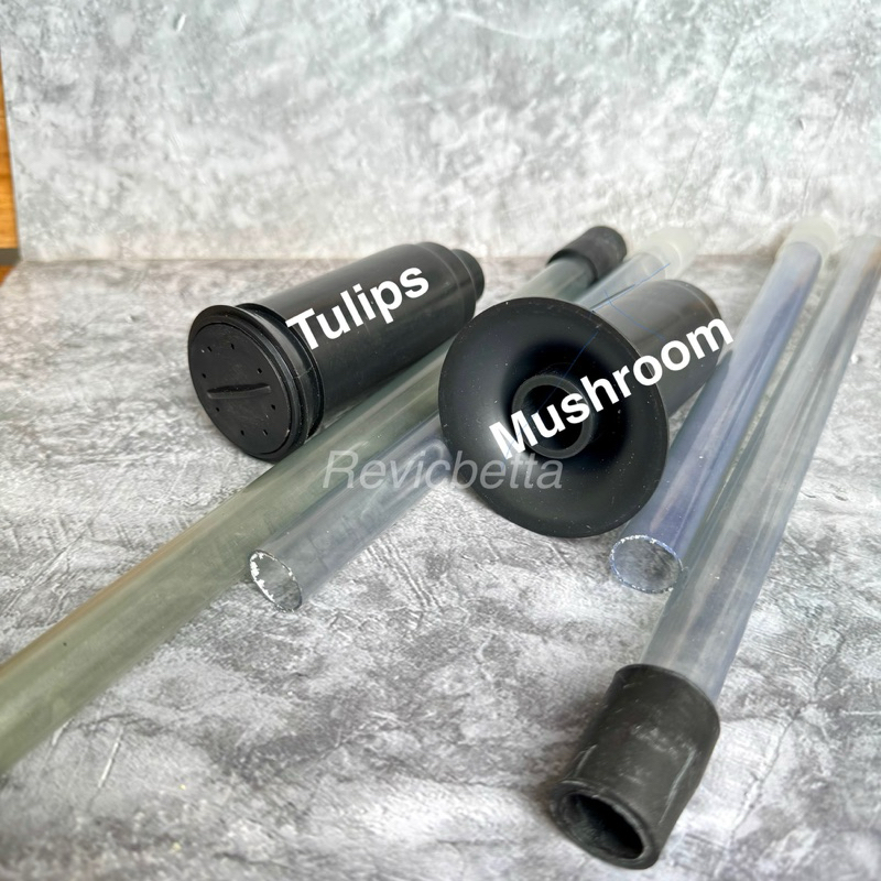 Fountain Mushroom Jamur & Tulips Air Mancur Kolam Aquarium