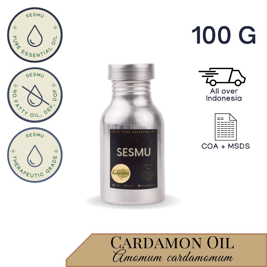 100 GR / 100 ML CARDAMON (KAPULAGA) 100% PURE ESSENTIAL OIL / MINYAK ATSIRI