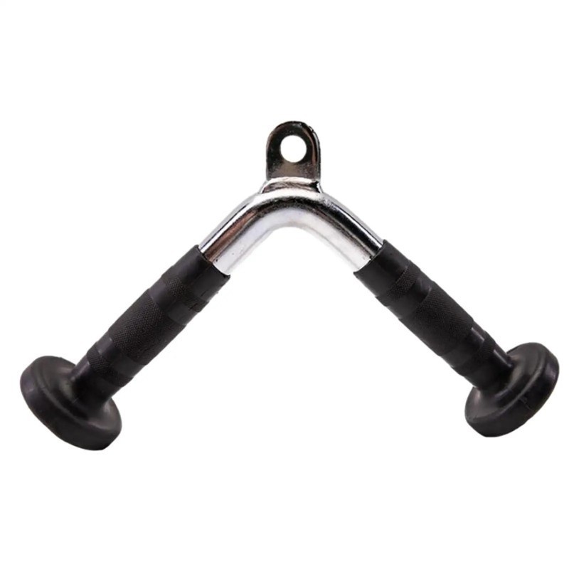 V Handle Gym Handle Pull Down Bar V Bar Handle Alat Fitness Rubber Grip Grip Bar Gym