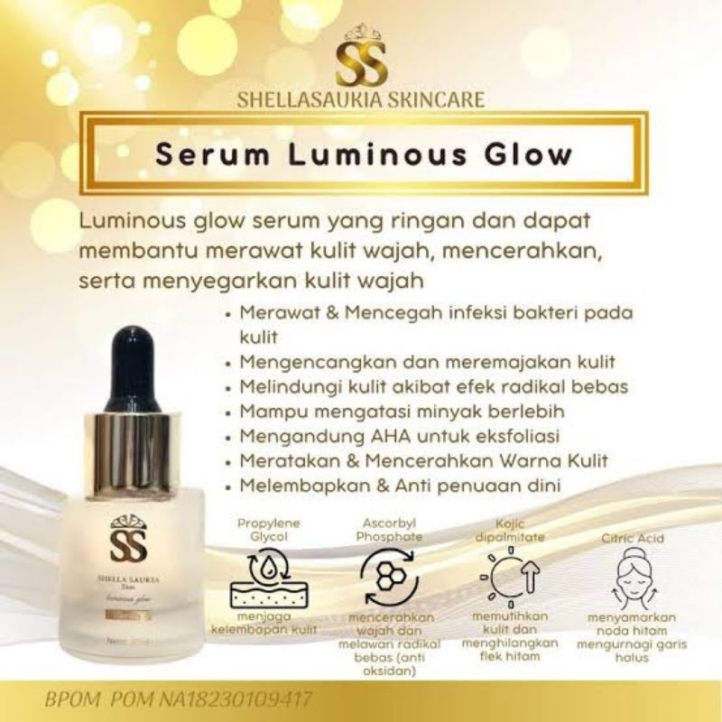 SS SKIN SERUM LUMINOUS BY SHELLA SAUKIA SKINCARE