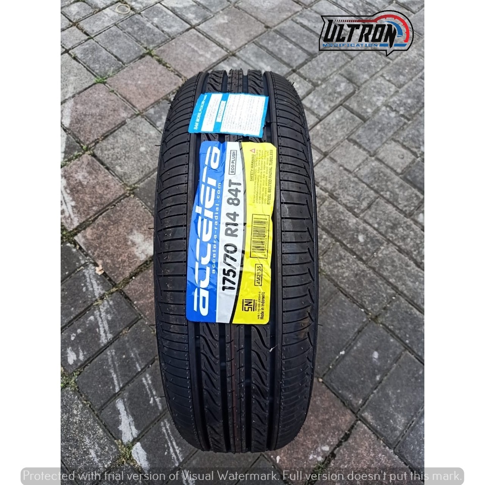 Ban Mobil Standar R14 175 70 Accelera Ecoplush 175/70 R14 Ban Ring 14 Tubeles