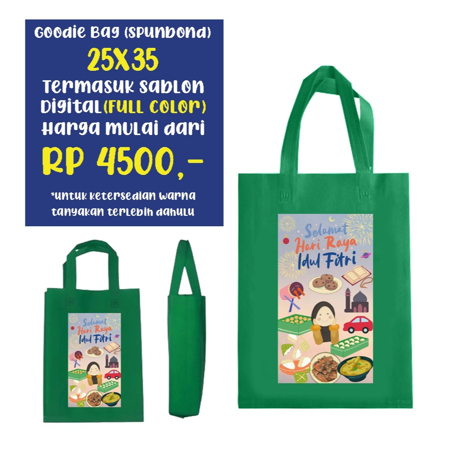 

Tas goodie bag kantong 25x35cm spunbond lebaran idul fitri hampers sembako goodiebag 25x35 cm