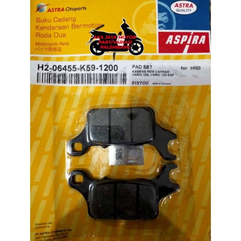 KAMPAS REM CAKRAM HONDA VARIO 150,VARIO 125 ESP