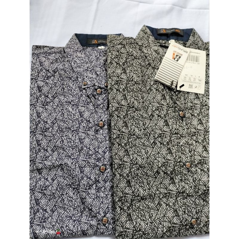 Kemeja pria Bruno ART Pria Motif lengan pendek