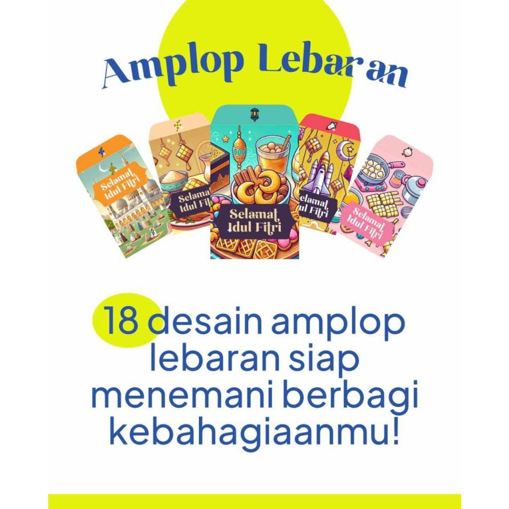 

Amplop Lebaran Set 18 Desain Menarik Kualitas Kertas Tebal