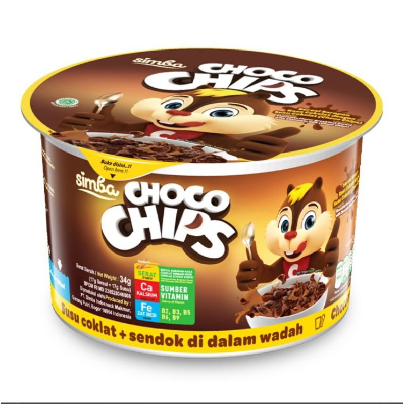 

Simba Choco Chips Sereal Cup Susu Coklat 34 g