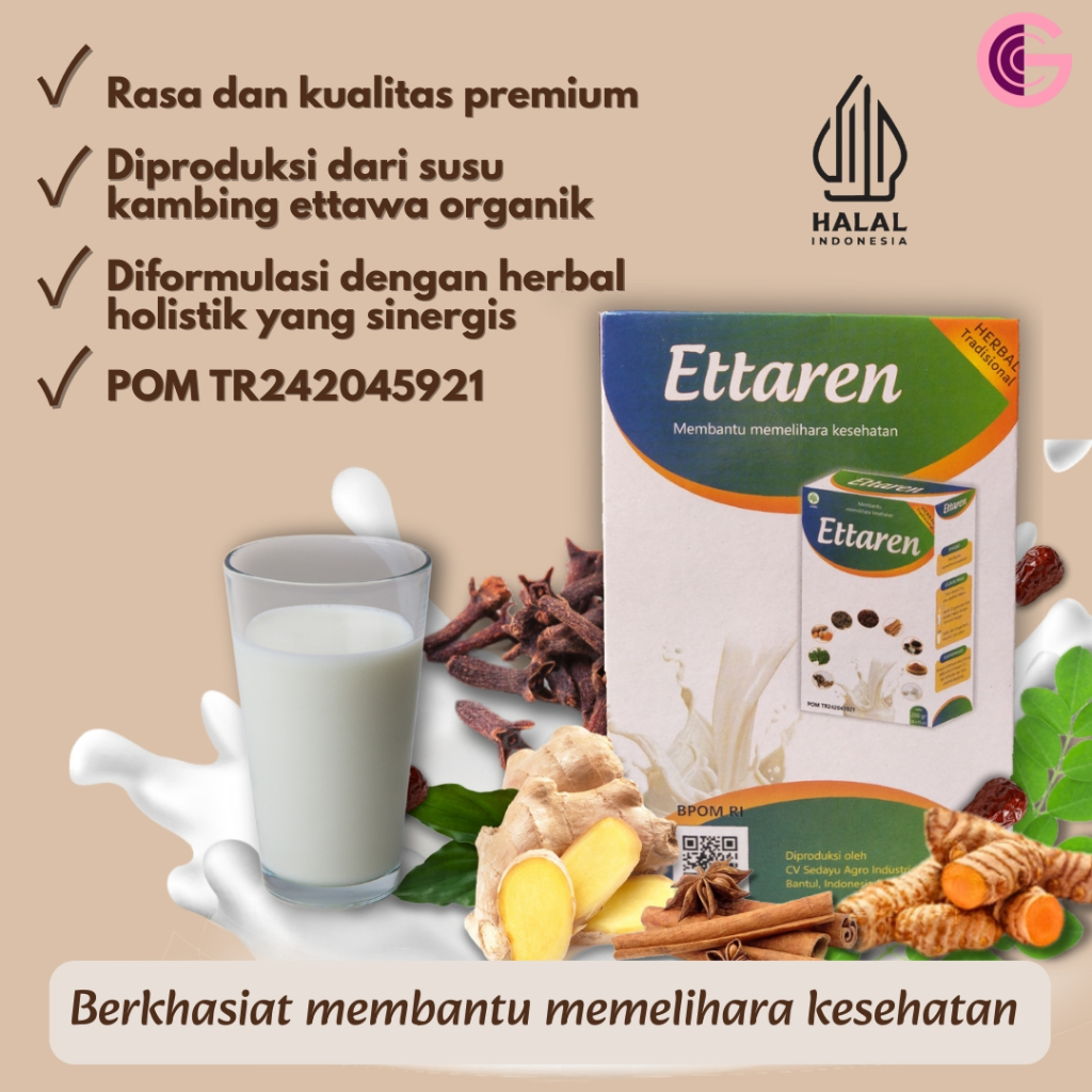 

Susu Kambing Etawa ETTAREN - Tubuh Sehat dan Fit - 200 gr