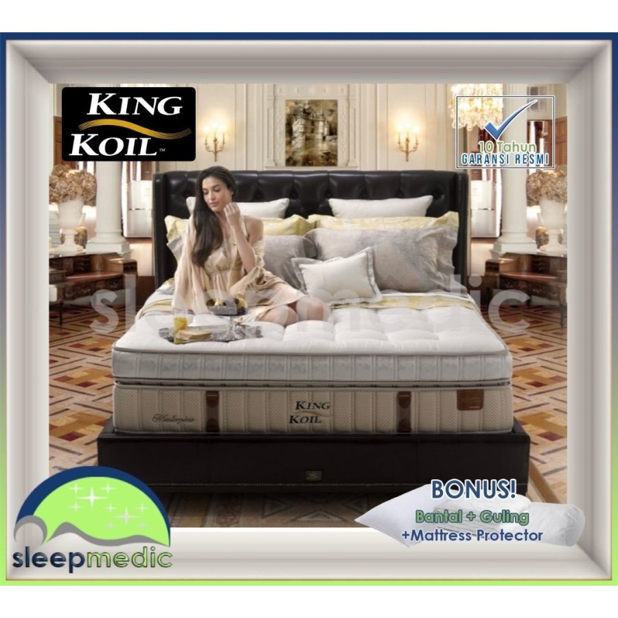 KING KOIL SpringBed NEW MASTERPIECE ( KASUR / SET ) 160 180 200