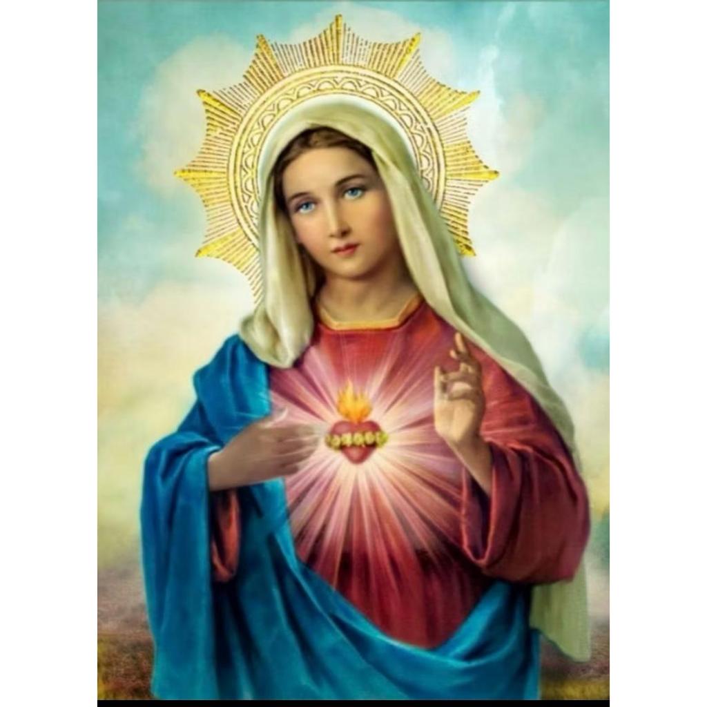 LUKISAN FULL DIAMOND 5D PAINTING (DIY) BUNDA MARIA 30X40cm (PxT)