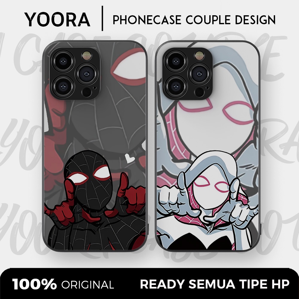 [SPI19] Custom Case Couple Spiderman Spidergwen Premium Bisa Untuk Semua Tipe Hp