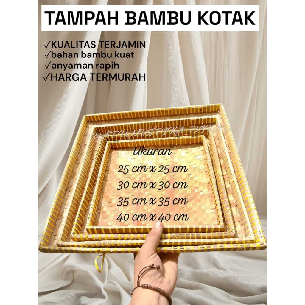 TAMPAH BAMBU KOTAK / NAMPAN KOTAK BAMBU / NYIRU TUMPENG NAMPAH TUMPENG