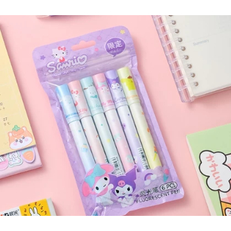 

TERMURAH! STABILO 1 SET ISI 6 PCS WARNA PASTEL BERBEDA MOTIF KARTUN SANRIO ATK