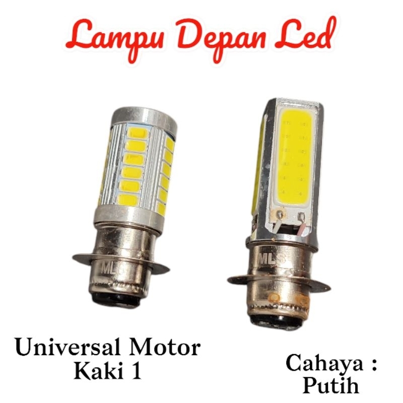 LAMPU DEPAN UTAMA LED UNIVERSAL SEPEDA MOTOR CAHAYA PUTIH SUPER TERANG