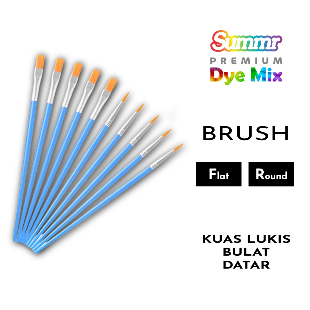 

Kuas Lukis Cat Air Minyak Brush Art Painting Lukis Kecil Lancip Pipih Cat Akrilik