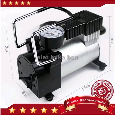 KOMPRESOR MINI PORTABLE UNTUK POMPA BAN MOBIL & MOTOR DLL