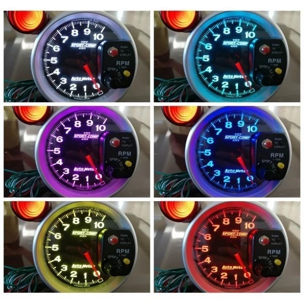 SPORT COMP 2 5" Tachometer Autometer 7 Warna Takometer Autometer 7 Warna variasi mobil takometer mob