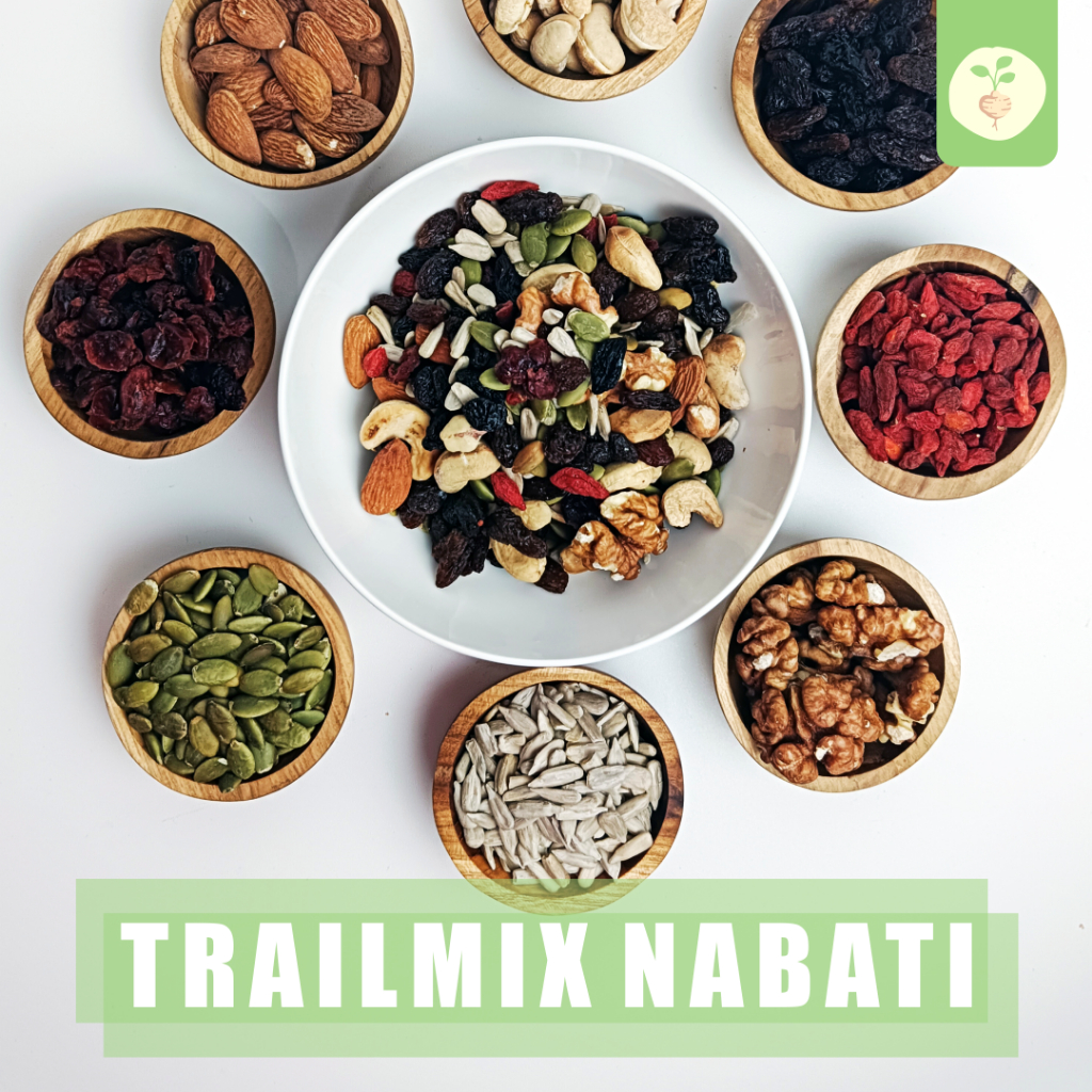 

TRAIL MIX NABATI 500gr - Almond, Gojiberry, Walnut, Cranberry, Raisin, Cashew, Pumpkin Seed,