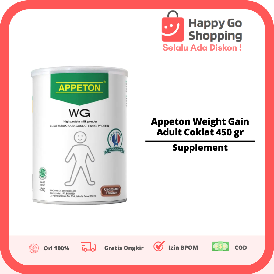 

Appeton Weight Gain Adult Coklat 450 gr