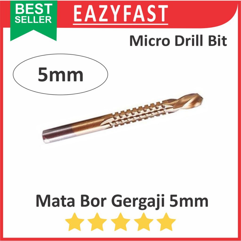 Mata Bor Gergaji Drill Bit 5mm 5mm HSS Titanium Coated