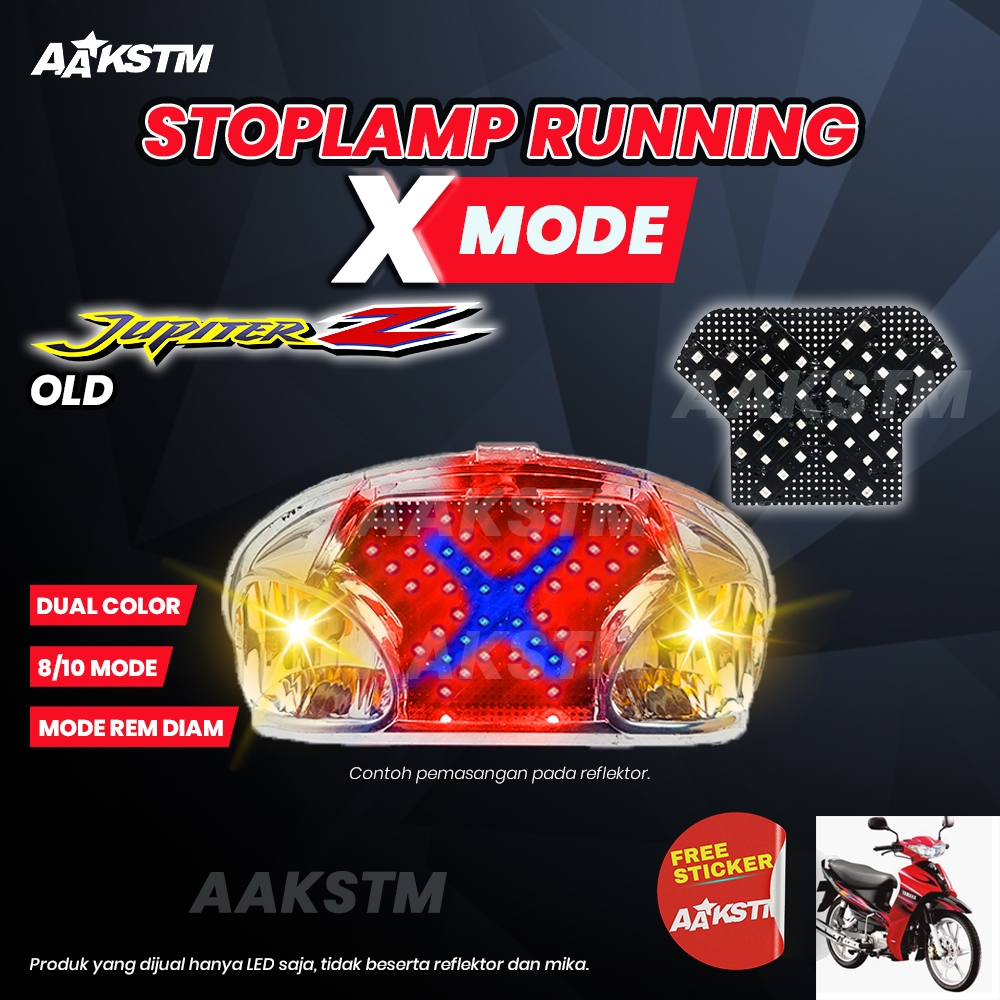 Lampu Rem LED Jupiter Z Old X Mode LED 8 10 Mode Running Lampu  Belakang Variasi Modifikasi Motor