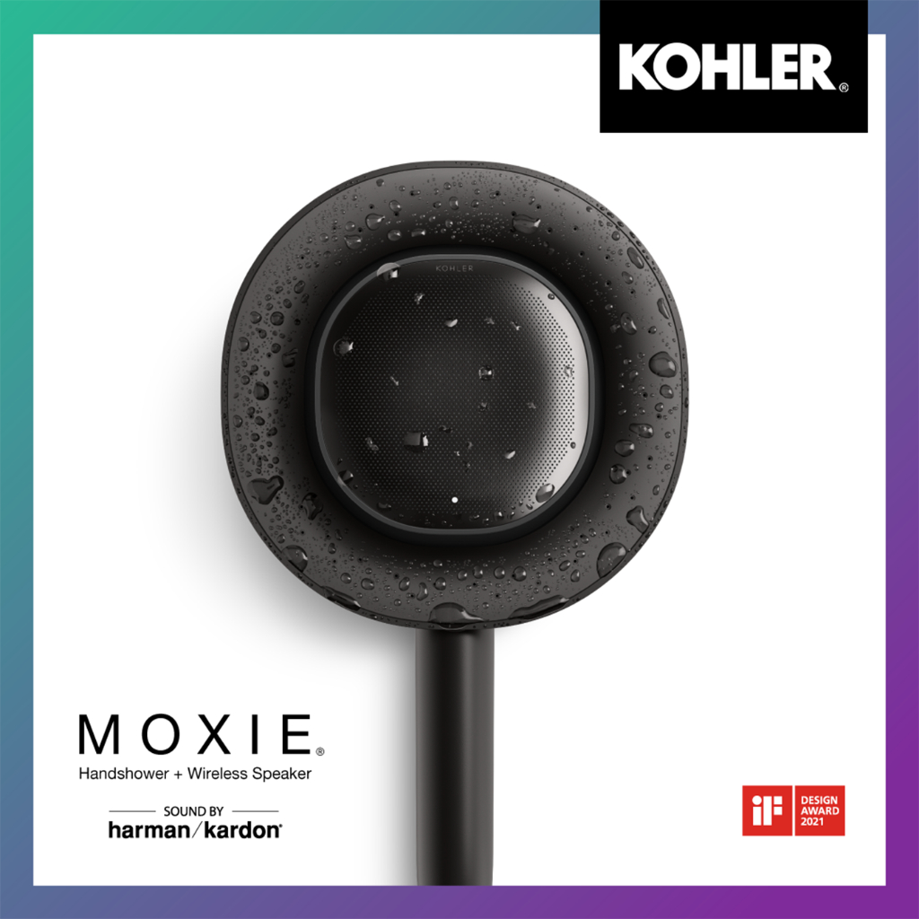 KOHLER Shower Speaker Moxie 2.0 Harman Kardon Bluetooth Speaker Hitam R28241T-NKE-BL Matte Black