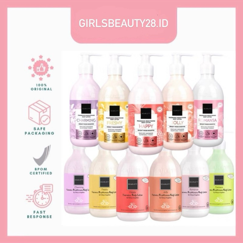 [ Cod ] SCARLETT WHITENING BODY LOTION BRIGHT BOOSTER / BODY LOTION SCARLETT