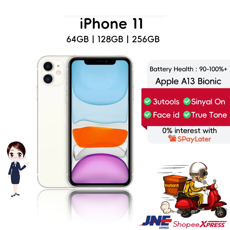 Apple iPhone 11 64GB / 128GB/256GB Ori 100% FULLSET MULUS SECOND - BERGARANSI TERPERCAYA/iphone 11 6