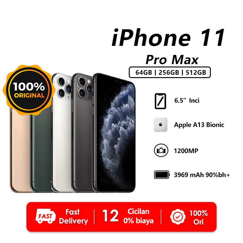 Apple iPhone 11 Pro Max 64GB / 256GB FULLSET MULUS SECOND - BERGARANSI TERPERCAYA/iphone 11 promax 6