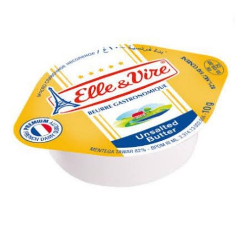 

Elle & Vire Unsalted Butter 10gr | plain butter mentega tanpa rasa Mpasi lemak tambahan makanan bayi - khusus instant Denpasar Bali