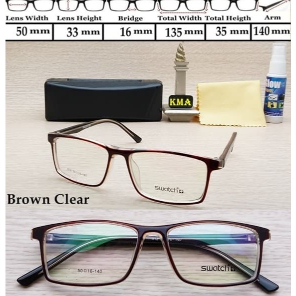 frame kacamata SWATCH kacamata minus kotak SWATCH minus baru