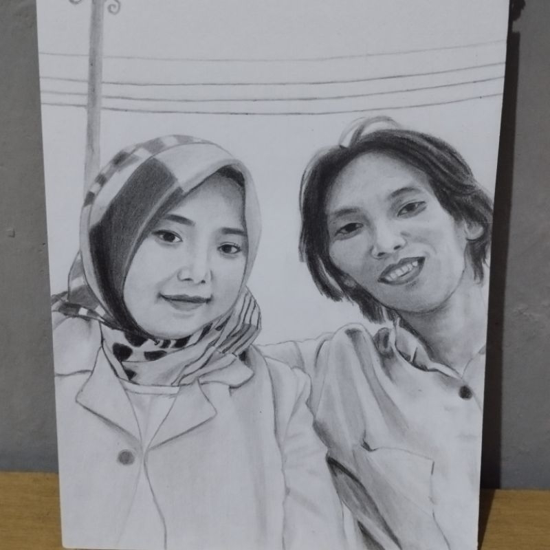 

Sketch / Sketsa wajah custom (Hitam-putih)