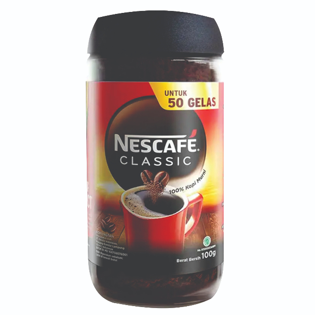 

NESCAFE CLASSIC KOPI MURNI BOTOL KACA 100GR
