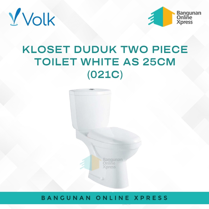 VOLK KLOSET DUDUK TWO PIECE WHITE 25CM 021C
